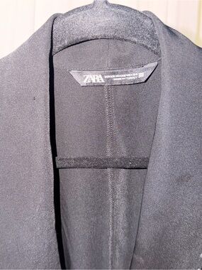 Zara Black Open-Front Minimalist Blazer